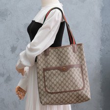 Vintage GUCCI Tote Shoulder Bag GG Sherry Line