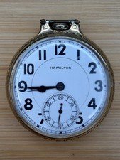 Vintage Hamilton 992 Railroad Pocket Watch 21J 5 Positions Adj. Wadsworth 10K GF
