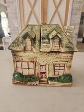Vintage McCoy Cookie House Cookie Jar Green Roof Collectible USA - 000851