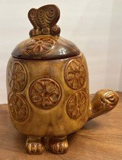 Vintage McCoy Tommy Turtle Cookie Jar #271 w/Butterfly Lid