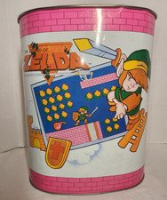 Vintage Rare 1988 Nintendo Legend of Zelda Metal Garbage / Collectible Trash Can