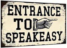 Vintage Tin Sign �? Retro Metal, 2 x 8 Inch