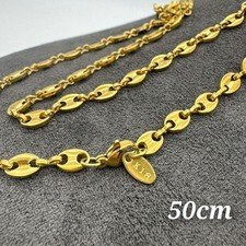 Vintage VINTAGE Gold Gucci Link Necklace Anchor Chain 50cm Unused