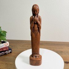 Vtg Frankoma Native American Indian Willard Stone Brown Pottery Figurine