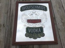 WOLFSCHMIDT Vodka Bar Vintage Advertising Mirror.