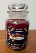 Yankee Candle Christmas Eve Large Jar 22 oz Santa Slightly Used W/ Lid