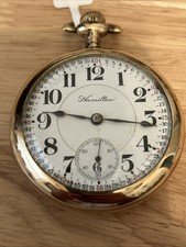 18s 23j HAMILTON 946 RAILROAD POCKET WATCH! Running