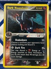 2004 Pokemon EX Team Rocket Returns Dark Houndoom 5/109 Reverse Holo STAMPED