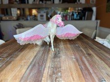 Barbie Horse & Sprinkles Fairy Friend - Rainbow Horse W/ Brush, Saddle - Vintage