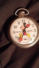 Bradley Mickey Mouse Disney Pocket Watch Collectible Timepiece Franchise
