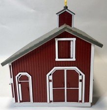 Breyer Stablemates Red Barn 2 Stall Horse Stable Lot Accessories
