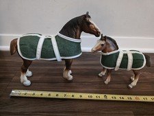 CHALKY Vintage Breyer Clydesdale Foal & Normal Mare Collectible horses Lot