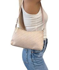 Christian Dior Vintage Trotter Monogram Logo Shoulder Bag Pink Canvas 901956