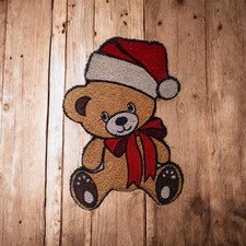 Christmas Coir Door Mat Handmade Natural Coconut Fiber Welcome Rug Indoor Decor