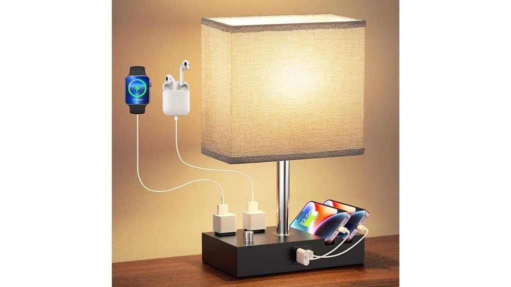 dimmable nightstand lamp usb