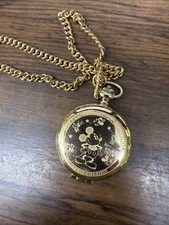 Disney Mickey Mouse Gold Tone Pulsar Pocket Watch 2198/3000 LIMITED EDITION