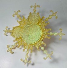 Disney Mickey Mouse Icon Iridescent Snowflake Christmas Tree Topper