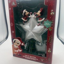 Disney Santa Mickey & Minnie Mouse Light-Up Christmas Tree Topper 2020 NEW