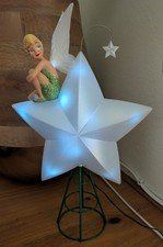 Disney Store Tinker Bell Light Up Christmas Tree Topper in Box