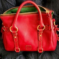 Dooney & Bourke Red Florentine Satchel Bag New wo Tags