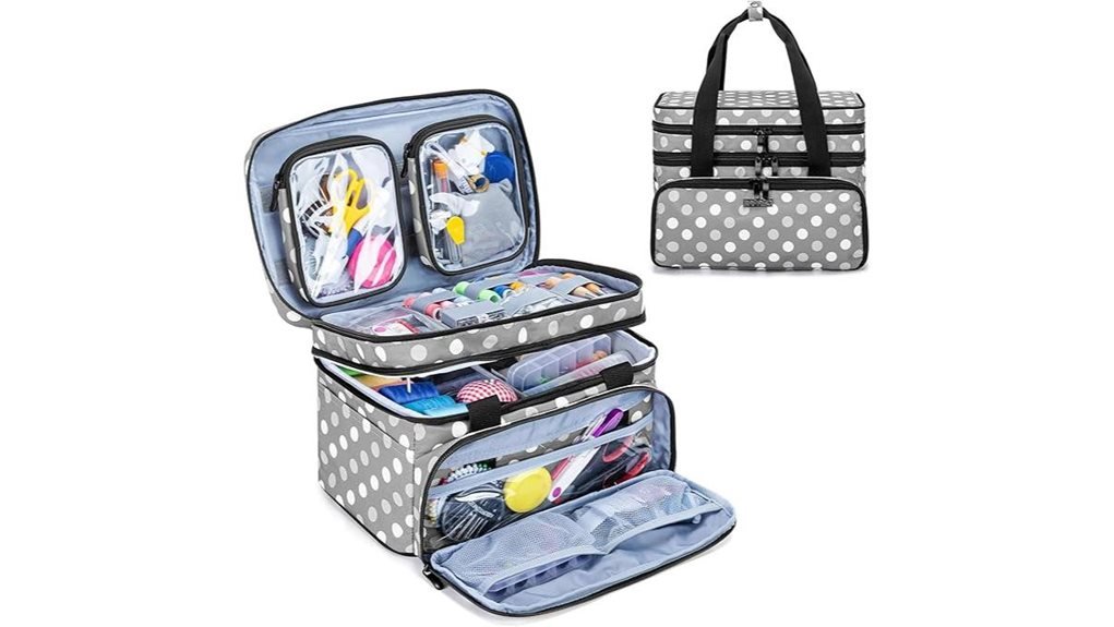 double layer organizer bag
