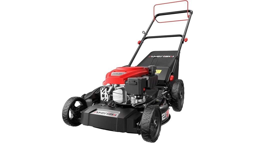 efficient gas lawn mower