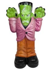 Frankenstein Monster Halloween Plastic Blow Mold 36" Empire w Light Vtg Works