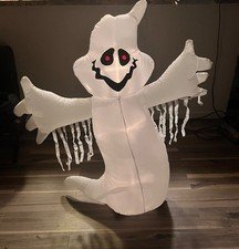 Gemmy 2007 Airblown Inflatable 4 Foot Light Up Ghost White Black Tested