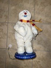 Gemmy Frosty The Snowman 18" Dancing Spinning Snowflake Sings & Lights No Hat