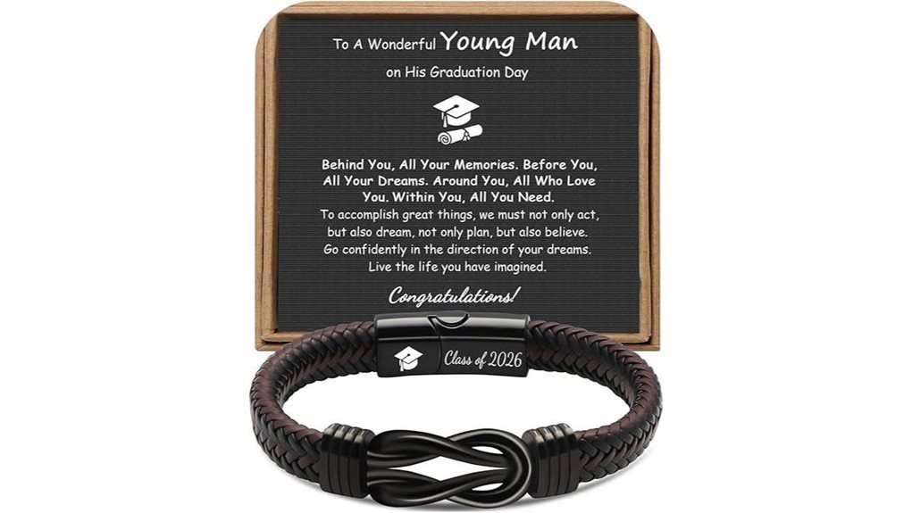graduation gift leather bracelet