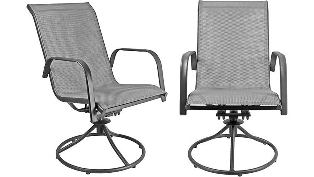 gray swivel rocker chairs