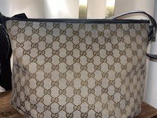Gucci Monogram Canvas 388930 GG Canvas Shoulder Bag Brown