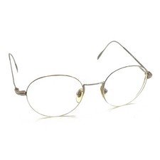 Gucci Vintage GG 1299 4HK Silver Round Eyeglasses Frames 140 Italy Designer
