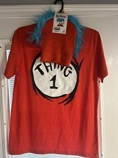 Halloween Costume Men Large 42-44 Dr Seuss Combo New