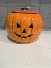 Jack-O-Lantern Halloween Ceramic Pumpkin Made In Italy