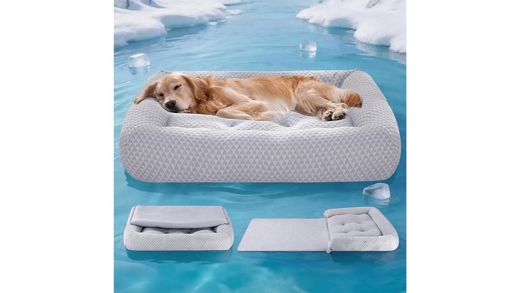 large grey dog bed