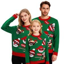 Mens Womens Kids Family Christmas Jumper Unisex Ladies Xmas Knit Sweater Novelty