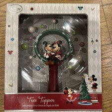 Mickey And Minnie Mouse 2014 Christmas Tree Topper -Disney Store