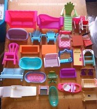 Misc Brand Barbie Furniture Lot Vintage/Modern Chairs,Beds,Outdoor