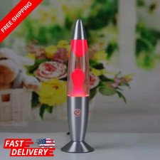 Modern Jellyfish Lava Lamp LED Night Light Metal Base Bedroom Mood Decor