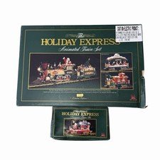 New Bright Holiday Express Animated Christmas Train Set #380. Never Used + Extra