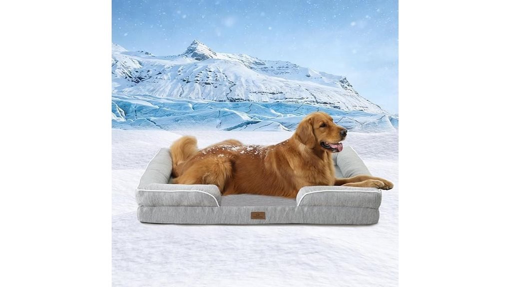 orthopedic cooling dog bed
