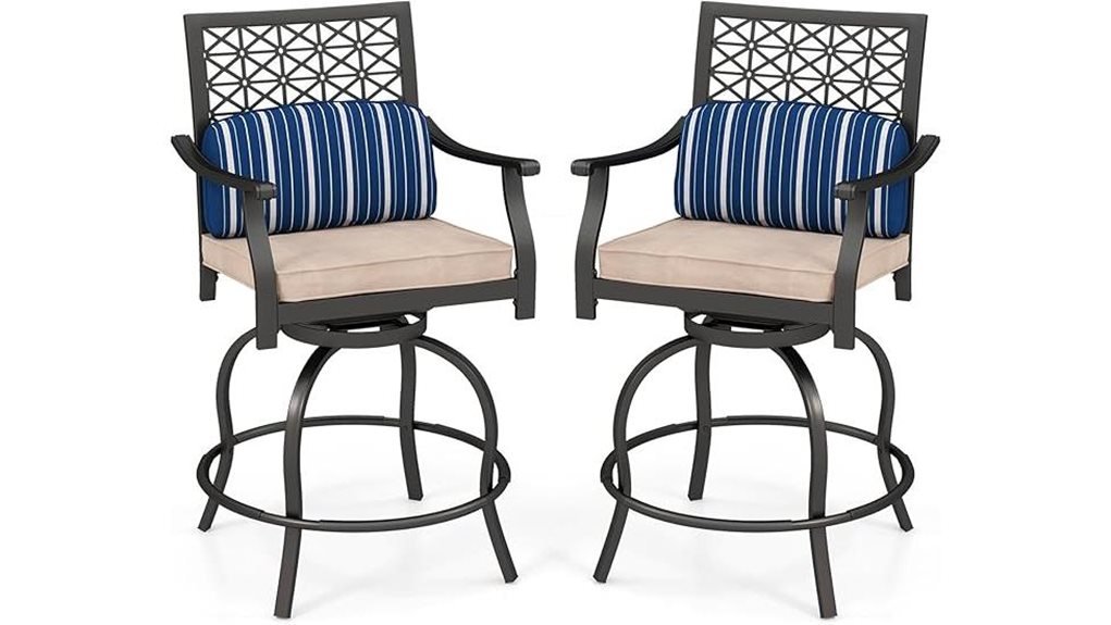 outdoor swivel bar chairs