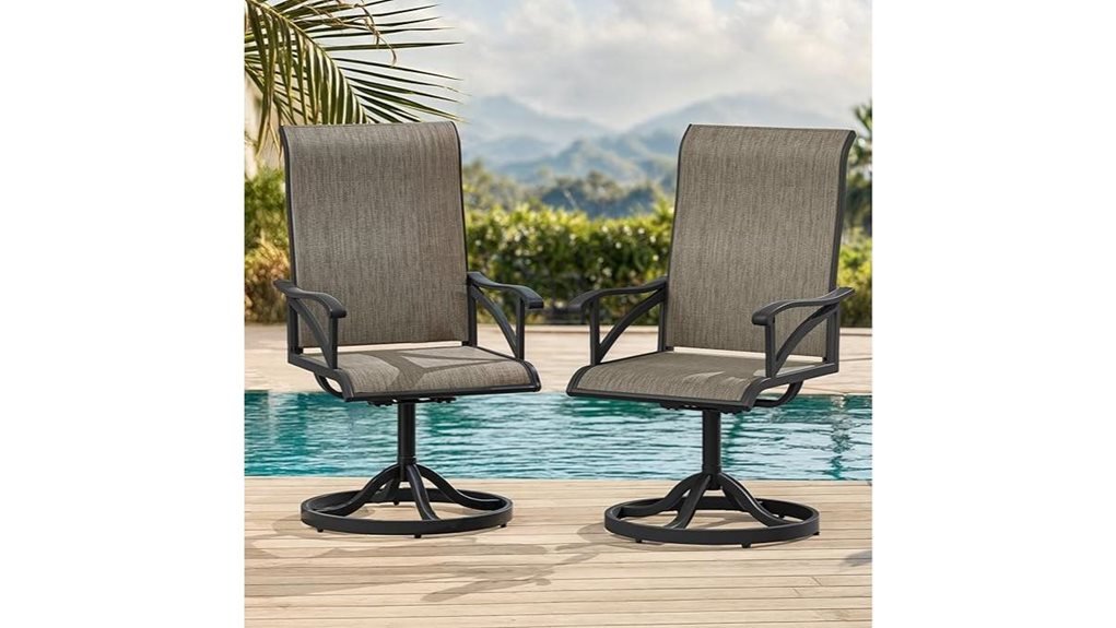 outdoor swivel chair set