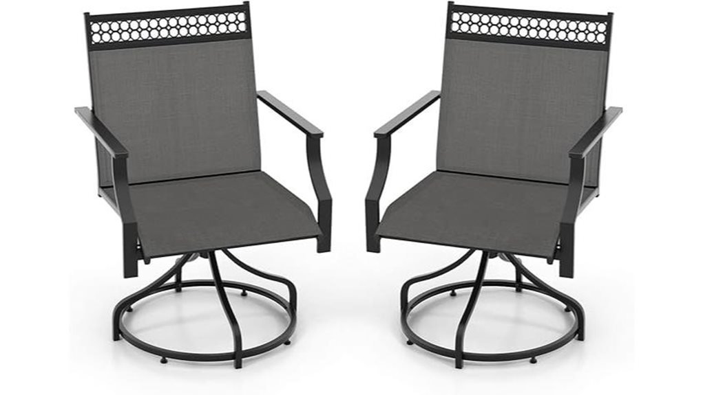 outdoor swivel dining chairs
