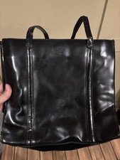 prada spazzolato bag cbk style - black - vintage - patent leather
