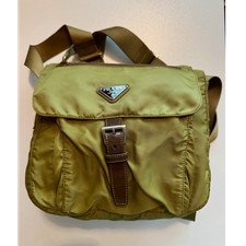 PRADA Vintage Tessuto Crossbody Messenger – Olive/Khaki
