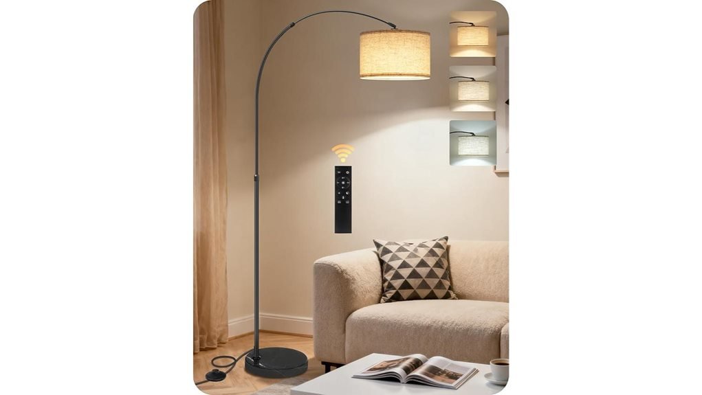 remote controlled dimmable floor lamp