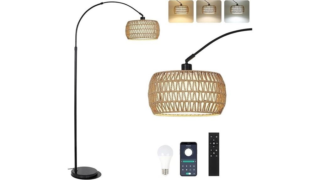 remote controlled dimmable floor lamp