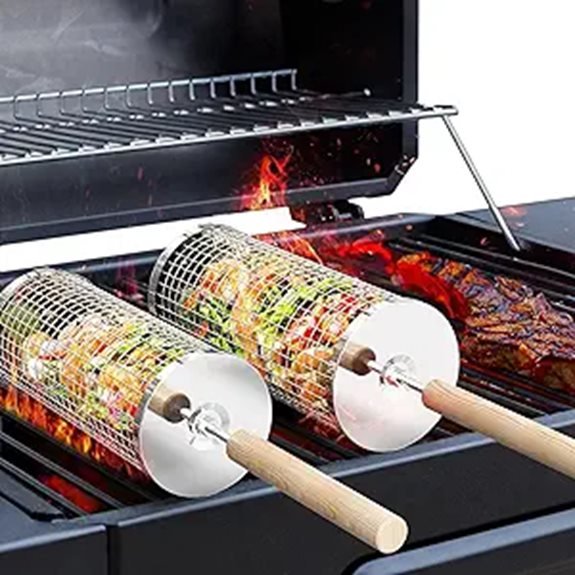 removable handle grill basket